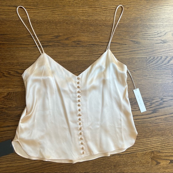 ARE YOU AM I Tops - NWT Are You Am I Kaede silk camisole in Blush